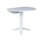 International Concepts 42 in. Solid Wood Round Dual Drop Leaf Dining Pedestal Table - 36.3 in.High in White K08-42DPT-23B-36 - alternate 4
